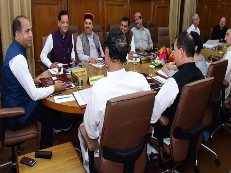 Image result for jai ram thakur cabinet meet
