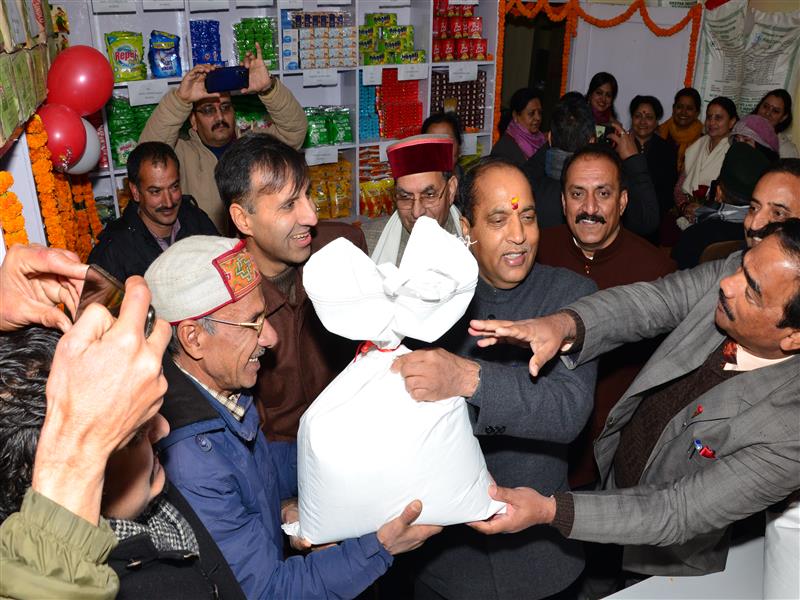 Chief Minister Jai Ram Thakur during  launch of  Ration Card Portability at Shimla