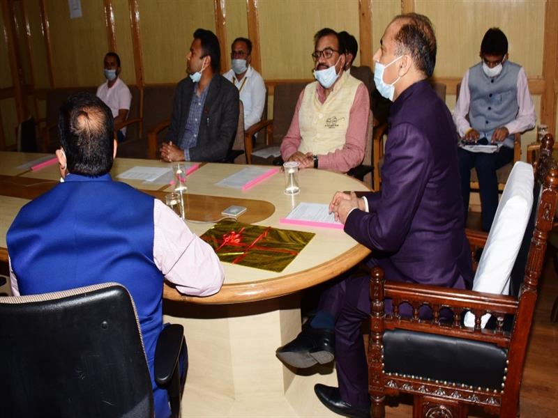 Chief Minister Shri Jai Ram Thakur  launching an innovative and ambitious scheme Mukhya Mantri 1 Bigha Scheme in the state at Shimla on 21 May 2020.