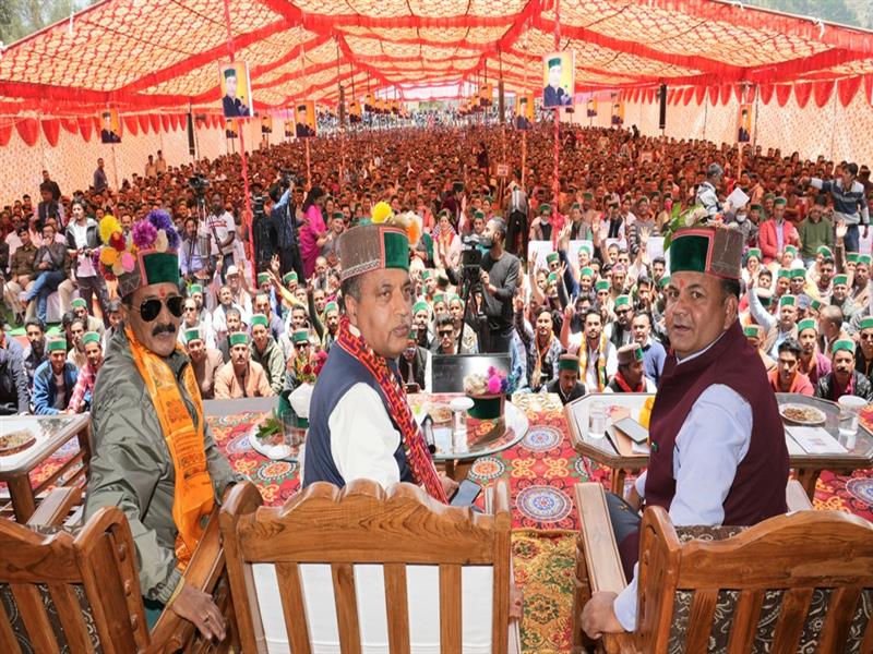 CM inaugurates and lays foundation stones of 19 developmental projects worth Rs. 53.78 crore in Kinnaur district