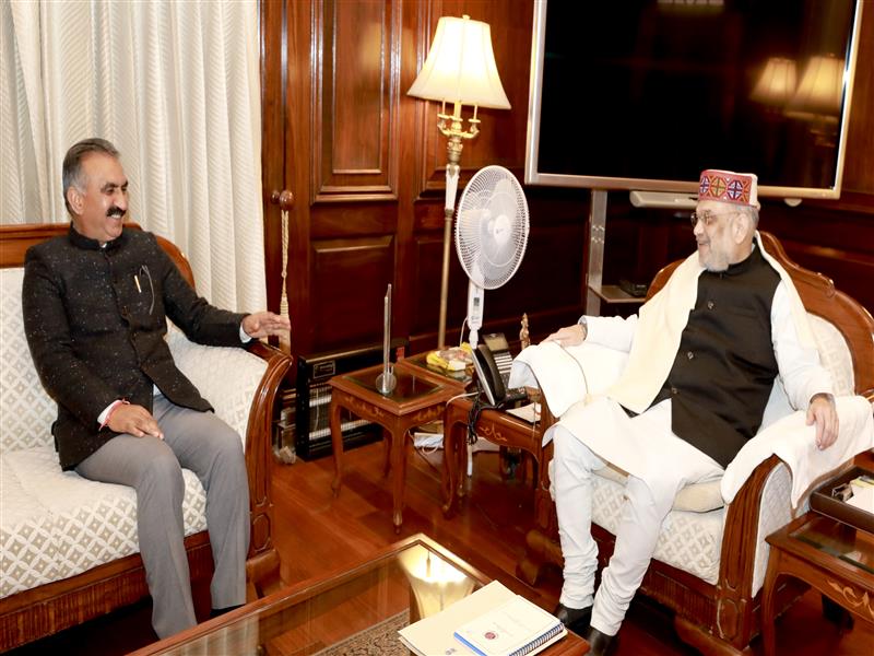 Chief Minister Thakur Sukhvinder Singh Sukhu called on Union Home Minister Amit Shah