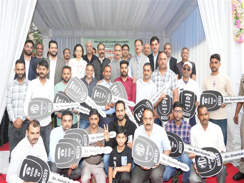 CM flags off 20 e-taxies under RGSSY