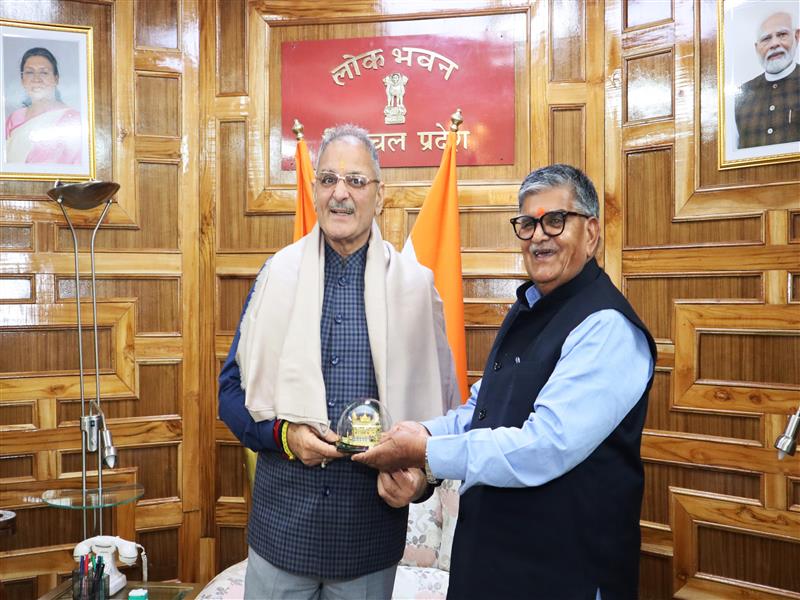 Punjab Governor meets Governor Kavinder Gupta at Lok Bhavan